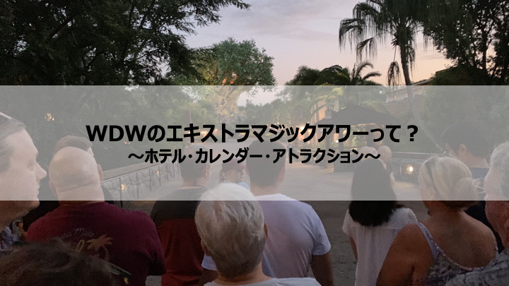 WDWのエキストラマジックアワーって？ 〜ホテル・カレンダー・アトラクション〜