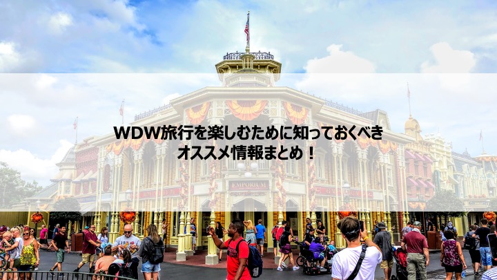 【WDW】ウォルト・ディズニー・ワールド旅行を楽しむために知っておくべきオススメ情報まとめ！