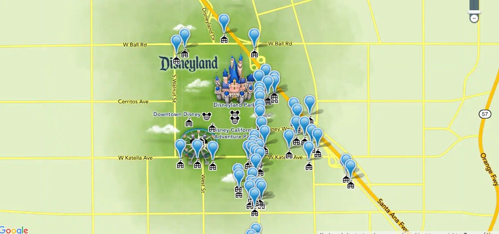 グッドネイバーホテルを地図表示した場合の画像